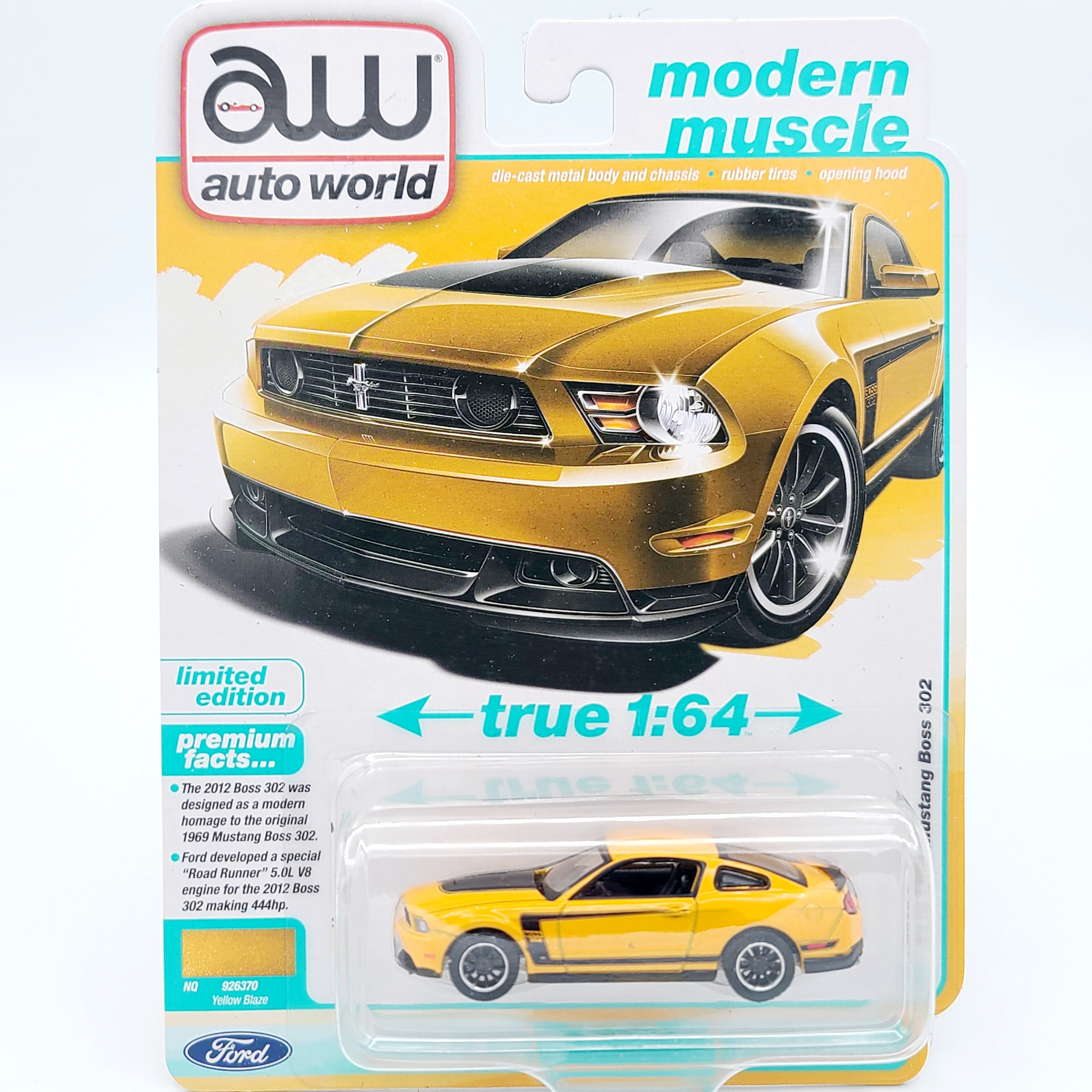 Auto World '12 Ford Mustang Boss 302 - 1:64 scale (2025 Release 1A - Modern Muscle)